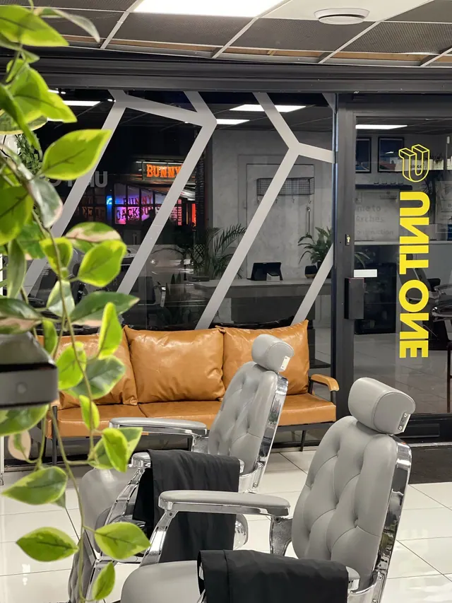 The lounge and chairs by the front window